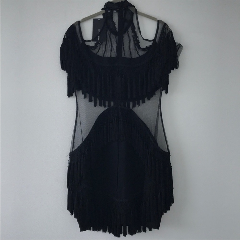 NWT Beaded/Mesh Mini Dress - Picture 3 of 3